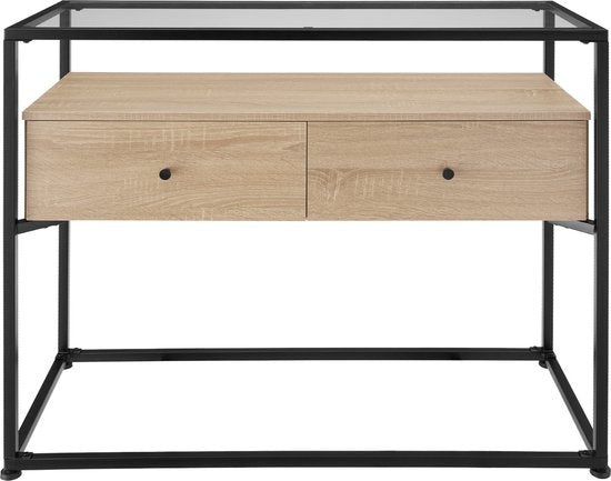 tectake - Consoletafel dressoir sidetable Reading - industrieel - lichtbruin - 101,5x41,5x80,5cm - 404691