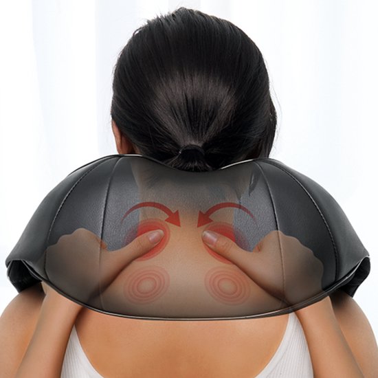 RENPHO U-Neck Go Shiatsu Nek & Schouder Massager - Verwarmingsfunctie - Geschikt voor verschillende lichaamsdelen - Zwart