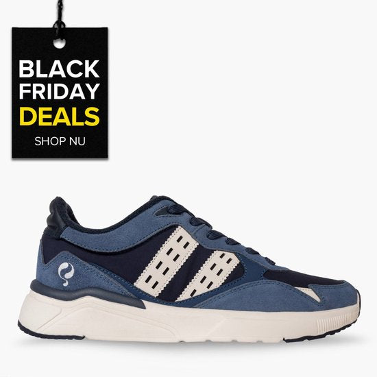 Heren Sneaker Kampen - Denimblauw/Donkerblauw/Offwhite - Maat 42