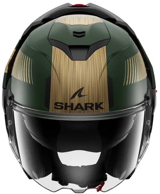 Shark Oxo systeemhelm motorhelm Sikter mat groen goud - Maat M
