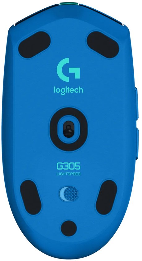 Logitech G305 Lightspeed Gaming-muis Bluetooth Optisch Blauw 6 Toetsen 12000 dpi Verlicht, Ergonomisch