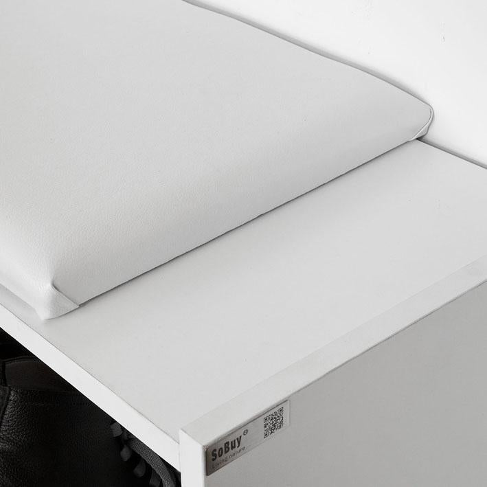 SoBuy FSR16-W Schoenenrek | Wit | MDF | 60 X 30 X 48