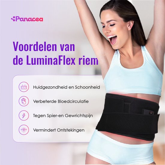 TheraFlex Infraroodlamp Infrarood Riem Rugband Rood Licht Therapie - Spieren & Gewrichten - Onder Rugpijn