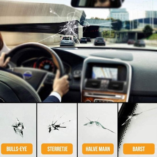 Autoruit reparatie set | Zelf Je Autoruit Repareren | Barst In Ruit Maken | Sterretje In Ruit Repareren | Auto Vooruit