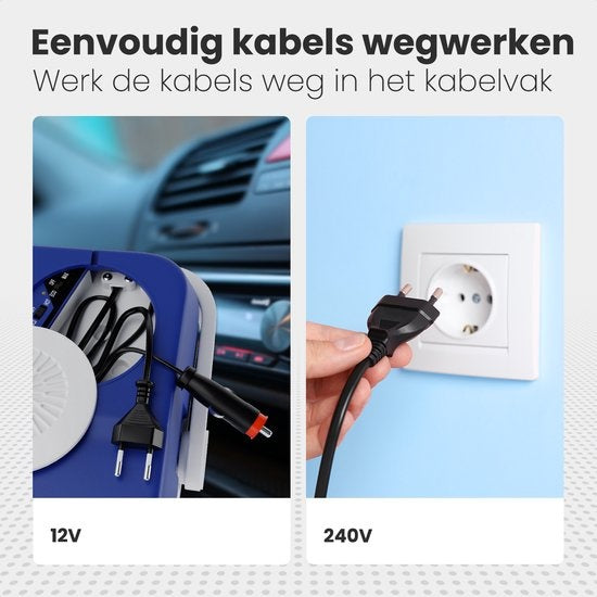 Auronic Elektrische Koelbox - Coolbox - 25L - 12V en 240V - Blauw