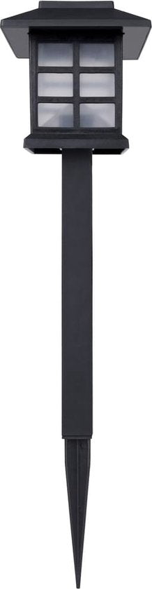 Tuinlamp – Set van 6 Zonne energie 8,6x8x6x38cm Prikstok - Zwart