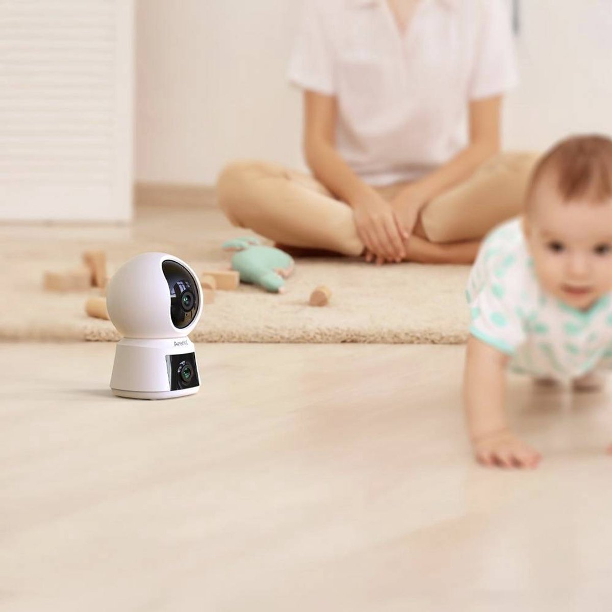 Arenti P3TT Wifi Beveiligingscamera Voor Binnen Dual Lens - Huisdiercamera - Babyfoon - 3MP - Beweegbaar - Dual-Band Wifi - Draadloos - Full360° bewaking