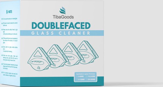 TibaGoods Magnetische Raamwisser Voor Dubbelglas - Ruitenreiniger - Ramenwasser - Magneet Ramenwisser
