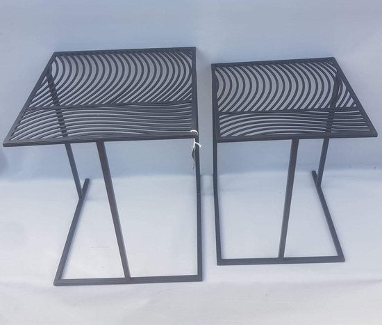 Mica Decorations - Otilia Bijzettafel - Set van 2 - Zwart