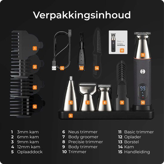 Skoov UltraEdge Trimmer - Scheerapparaat - Voor Gezicht & Lichaam - zwart