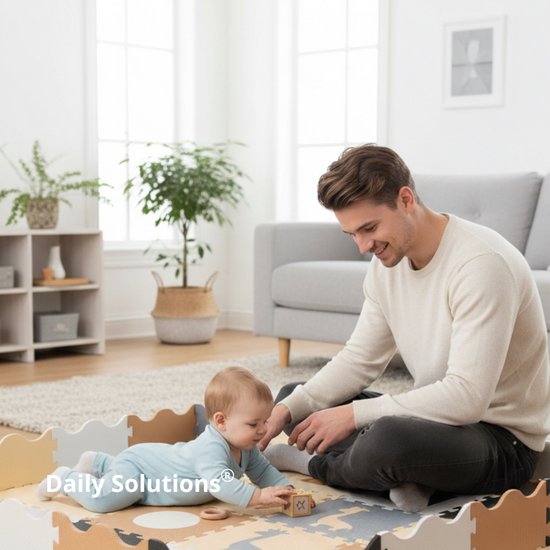 Daily Solutions Speelmat - Foam - Opvouwbaar - 150 x 150 cm - Bruin
