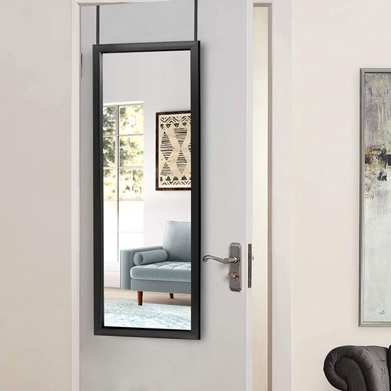 Coast Wandspiegel - 120 x 33 cm - Met Ophanghaken - Zwart