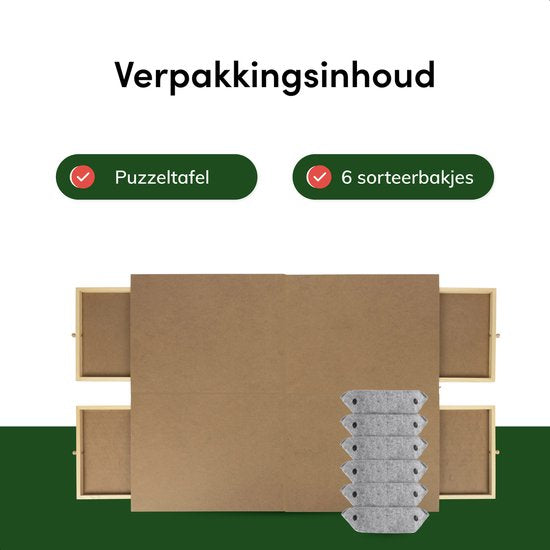 DIYDash Puzzeltafel XXL Volledig Inklapbaar - 1500 Stukjes - Mat - Bord - Plaat - Plank - Deluxe - Voor Legpuzzels - 1000