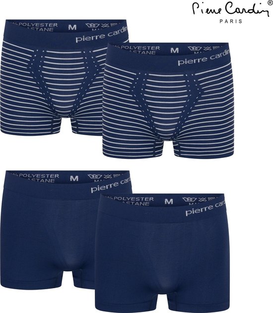 Pierre Cardin 4-pack boxershorts - flatpack - blauw - maat M