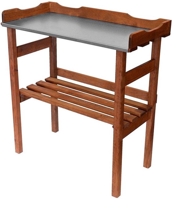 myGardenlust Oppottafel – Opbergruimte – 78 x 38 x 86 cm – Bruin