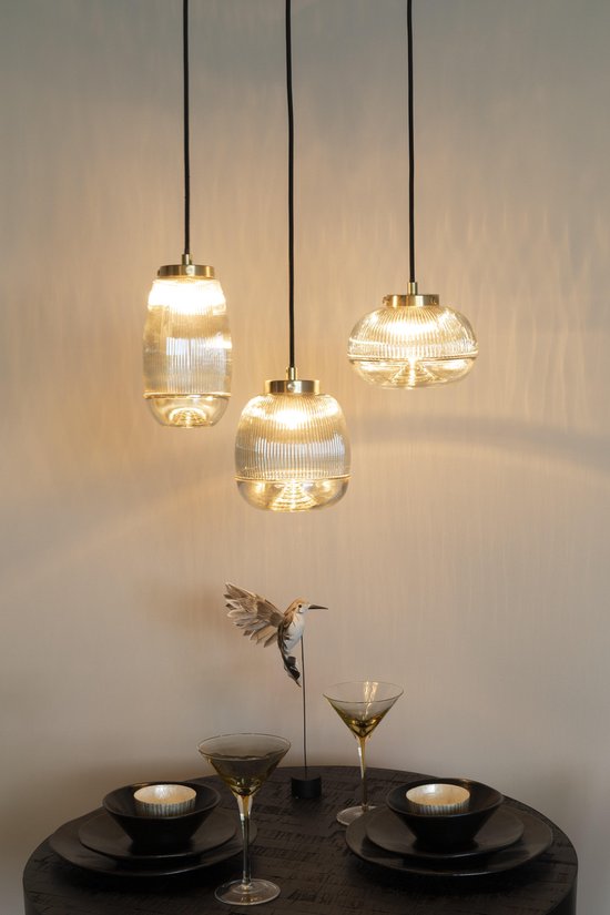 Feliz Lifestyle Robin Hanglamp - Goud glas - 12x12x143cm