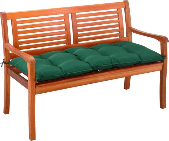 Bankkussen 110x45x8cm Viscose Binnen Buitenkussen Tuinkussen Zitkussen Groen