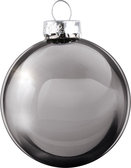 Arti Casa Kerstballen Zilver - Kerstballenset Glas 6 Stuks - Kerstversiering voor Binnen - Kerst Decoratie ∅ 8cm