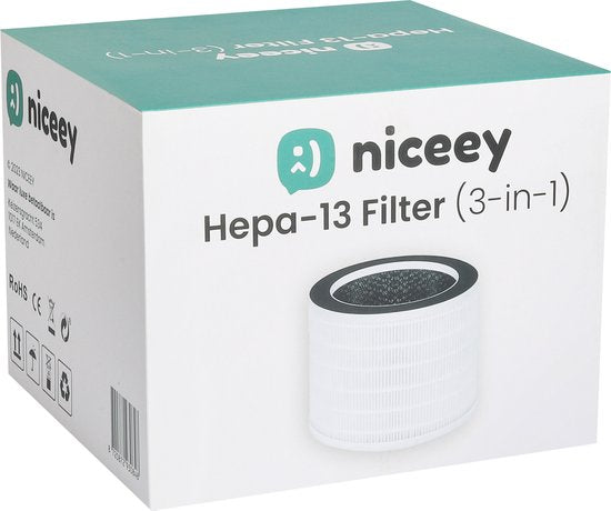 Niceey - HEPA 13 luchtfilter - Wit