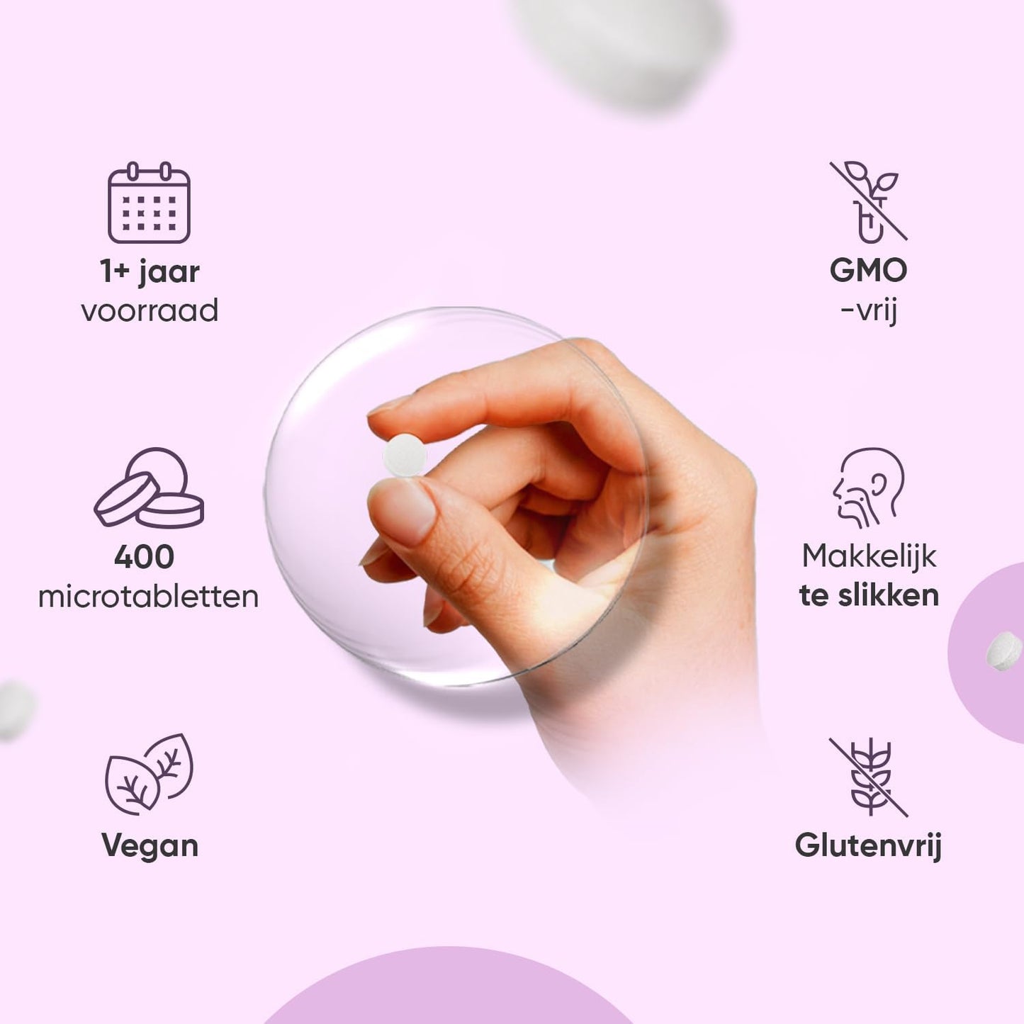 WeightWorld Biotine, Zink, Selenium & Keratine Tabletten – 400 Vegan Microtabletten (Ø 6 mm) – 1+ Jaar Voorraad – 15 mg Zink & 25 mg Keratine