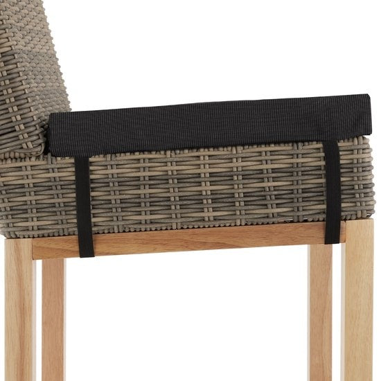 tectake® - Wicker barkruk Latina - Hoge stoel - Kruk - Keukenkruk - natuur - 404801 - poly-rattan