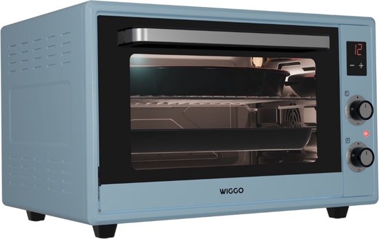 Wiggo WMO-E657(A) - Vrijstaande Mini Oven - Electrisch - 60 CM - 65 liter - 2000 W - 5 Jaar Garantie - Aqua Blauw
