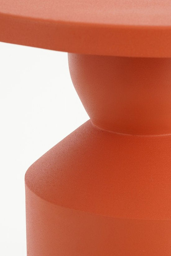 Mica Decorations Feroza Bijzettafel - H51 x Ø30 cm - Metaal - Oranje