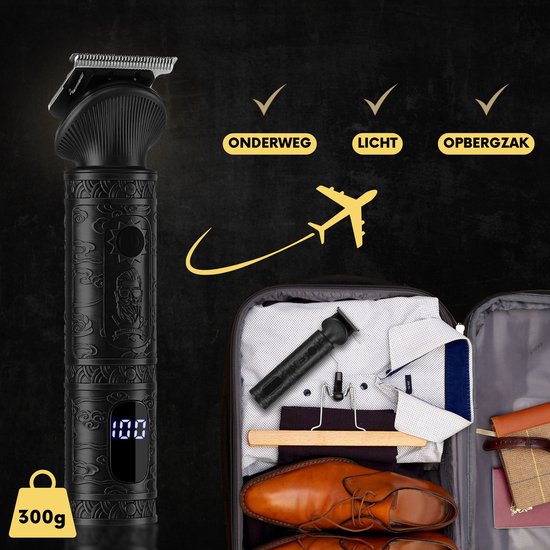7-in-1 Baardtrimmer Mannen + Standaard - Trimmer voor Baard en Lichaam - Incl. 6 opzetstukken - Sansbeauté® - Bodygroomer Mannen - Bodytrimmer Heren - Haar trimmer - Tondeuse - 0.5-15MM - Neus en Oor - Trimapparaat - Baard Machine - Multigroomer
