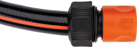 BLACK+DECKER Tuinslang Snelkoppeling - 5/8'-3/4' - ⌀16-19 mm - Kunststof - Zwart/ Oranje