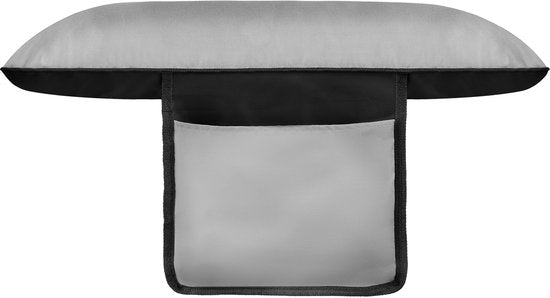 tectake® Opvouwbare Ligstoel Cloud met Zonnescherm - Tuinstoel met Tafeltje - Bekerhouder - Traploos Verstelbaar - Voor Balkon, Camping of Tuin - Relaxstoel met extra dik Kussen - Strandstoel - Ligbed - Div. kleuren - Grijs