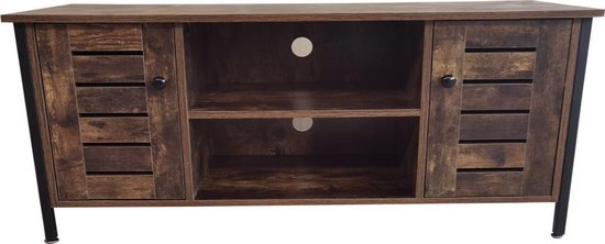 Tv meubel kast Stoer - televisie dressoir industrieel - 110 cm breed