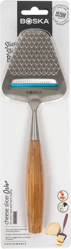 Boska Kaasschaaf Oslo+ - Non-stick - Europees eikenhout - RVS - Ergonomisch - Multifunctioneel