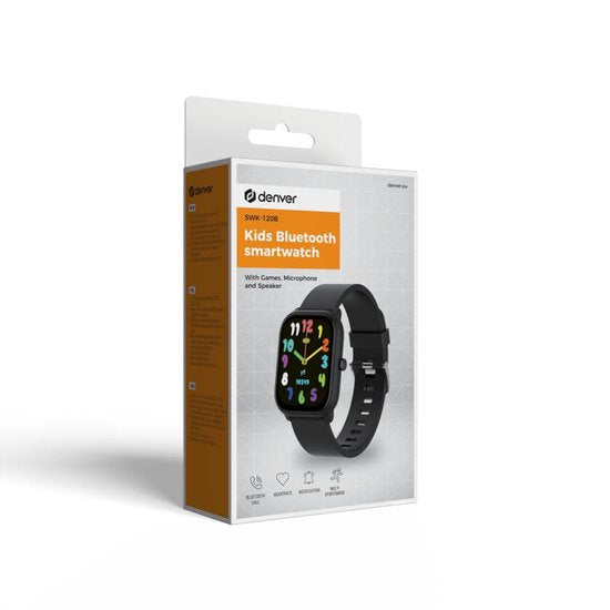 Denver Smartwatch Kinderen - Bellen/SMS/Whatsapp - Voor Android & iOS - Stappenteller - Slaapactiviteit - Hartslag, Bloeddrukmeter, Sportmodus - SWK120B