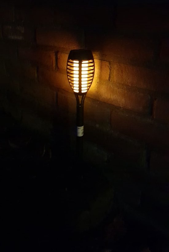 V-TAC VT-724 Zonnevlam-stoklampen - IP44 - Zwart - 1W - 2200K