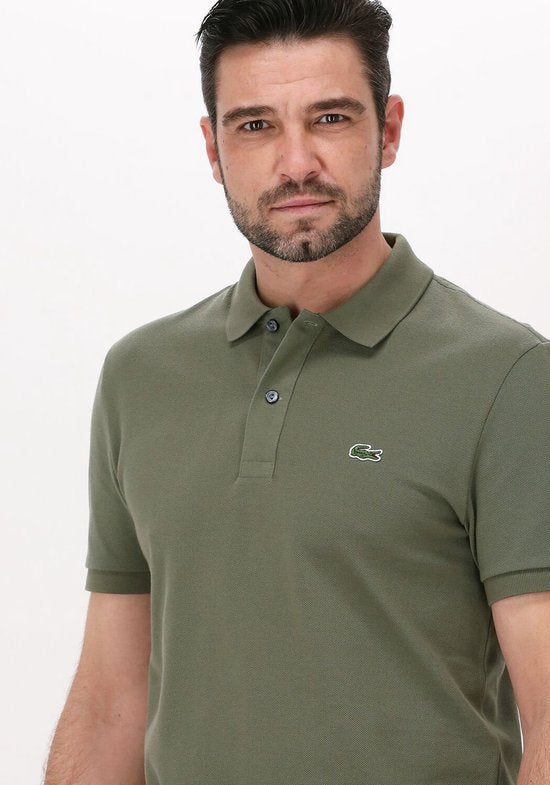 Lacoste 1hp3 Heren S/s Polo 12 Polo's & T-shirts Heren - Polo shirt - Olijf - Maat XS