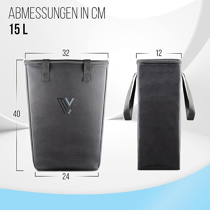 MIVELO Fietskoeltas - Opvouwbaar Inzetstuk voor Bagagedrager - Polyester - Zwart - 15 L