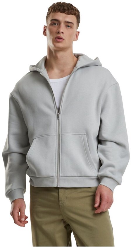 Urban Classics - Fluffy Vest met capuchon - S - Grijs