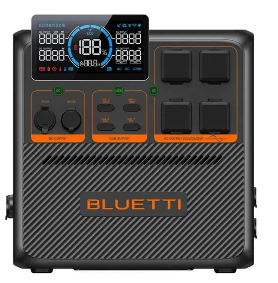 Bluetti Draagbare accu 1843Wh - Max. 3600W – Grijs – 42 x 29,4 x 41 cm