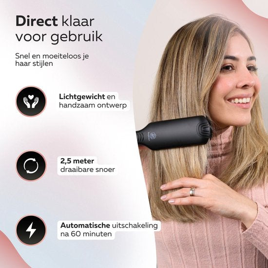 Beeperfect® Stijltang Pro Straight - Stijlen & Krullen - Stijltangen - Hair Straightener - 80℃ t/m 230℃ - Incl. Hittemat