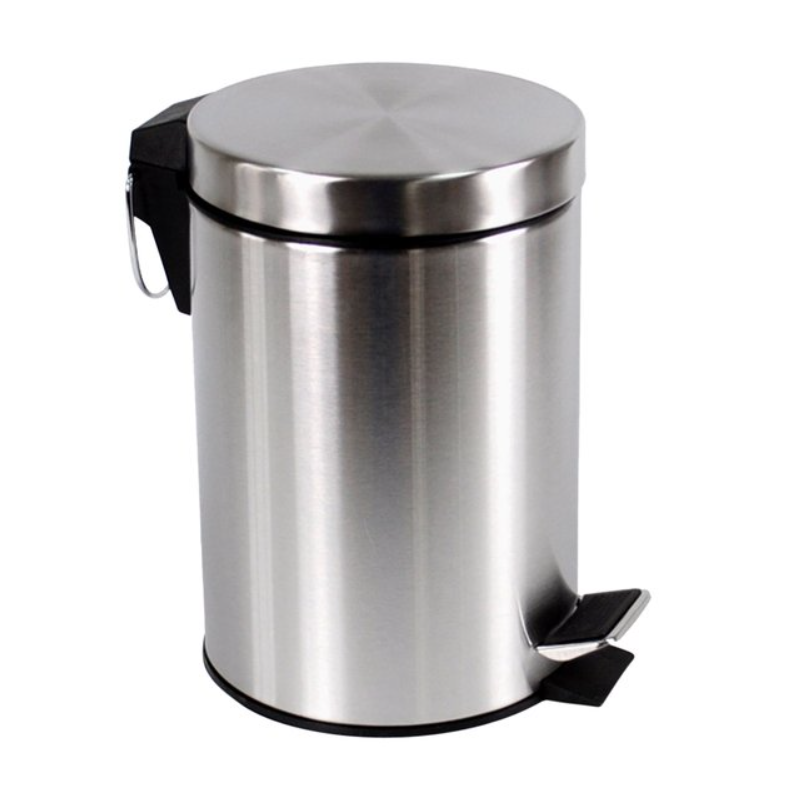 BRASQ Pedaalemmer - 20L - RVS - Zilver - 28.9 x 28.9 x 44 cm