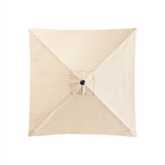 Tristar Stokparasol - Vierkant - 200x200cm - Balkon & Tuin - Kantelbaar - Incl. Beschermhoes - PA-7902 - Beige