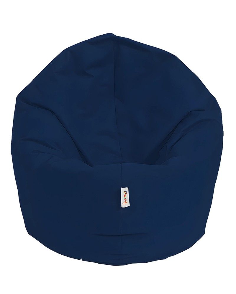 Waterdichte Poef – Donkerblauw – Ø100 cm – Buitenpoef met Kussen – Weerbestendig & Duurzaam