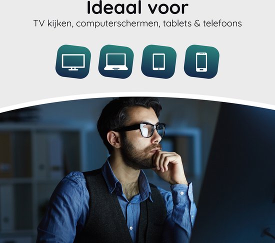 Blauw Licht Bril Filter - Computerbril Zonder Sterkte- Beeldschermbril