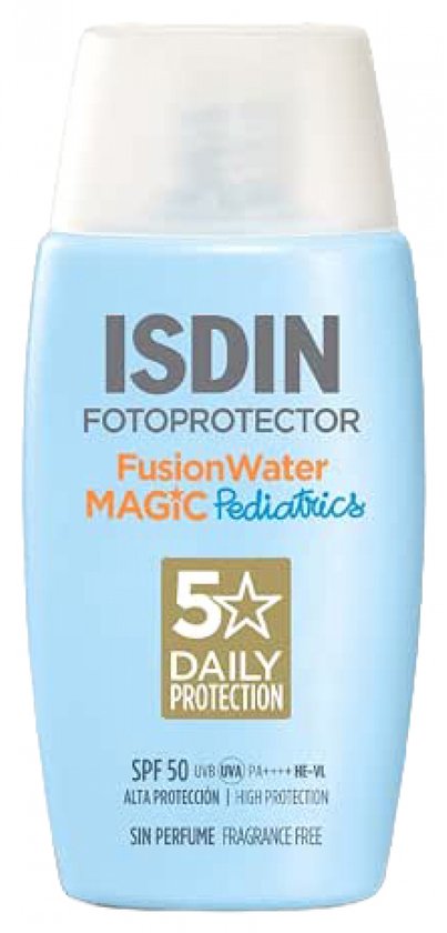 ISDIN - Pediatrics Fusion Water SPF50 - 50 ml - Zonnebrand voor kinderen
