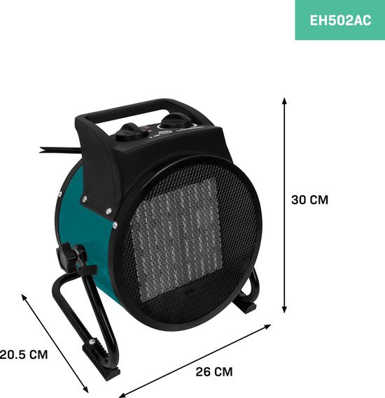 VONROC Elektrische kachel - straalkachel - 3000W - 3 standen - keramisch element - voor ruimten tot 30 m2