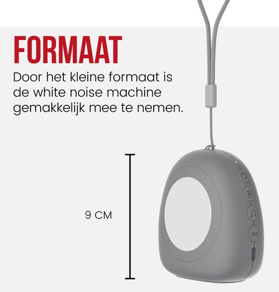 White Noise Machine - Slaaphulpen - Witte Ruis - Baby Slaap Hulp - Druppel - Grijs
