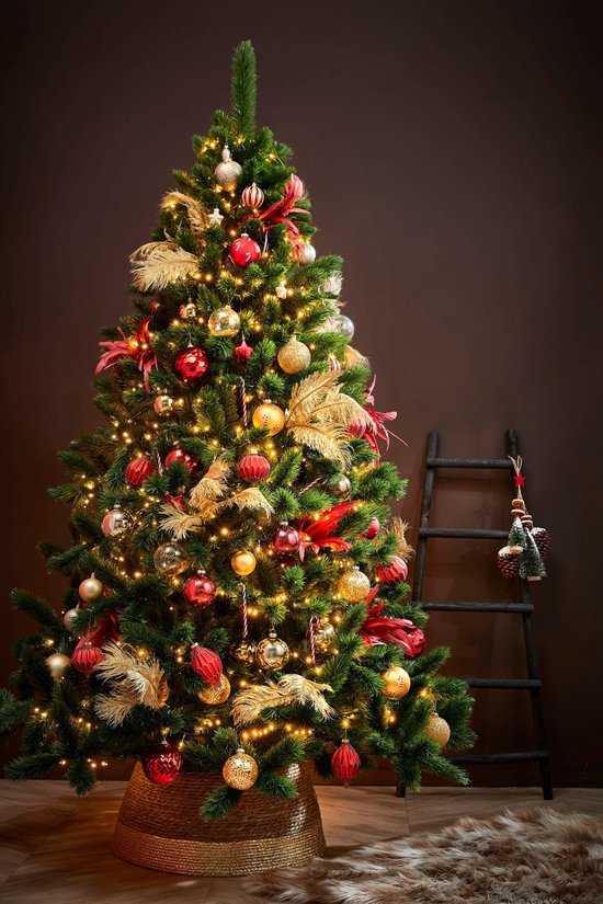 Mica Decorations Kerstboomrok - H26 x Ø50 cm - Zeegras - Goud