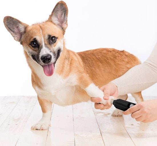 Auronic Elektrische Nagelvijl - voor Dieren - Oplaadbaar - Draadloos - Diamant Vijlkop - Hond/Katten - Zwart