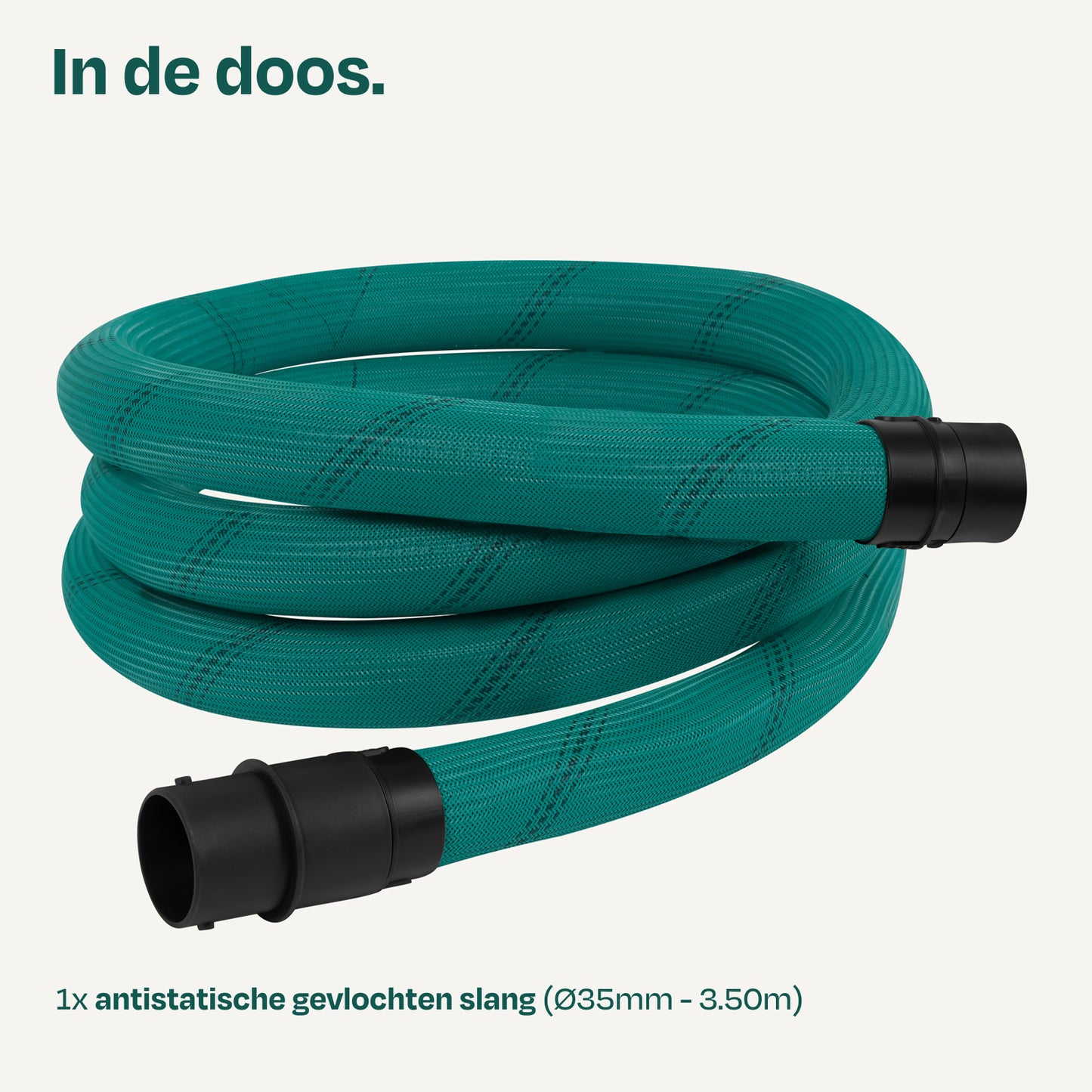 VONROC Antistatische Zuigslang Ø35 mm - 3,5 m - voor VC513AC