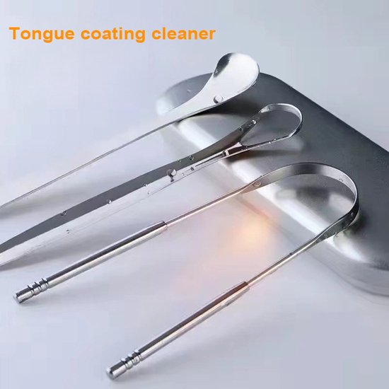 Techvavo® Professionele Tongschraper 3-in-1 Set - Tongreiniger - Ultieme Mondverzorging voor een Frisse Adem